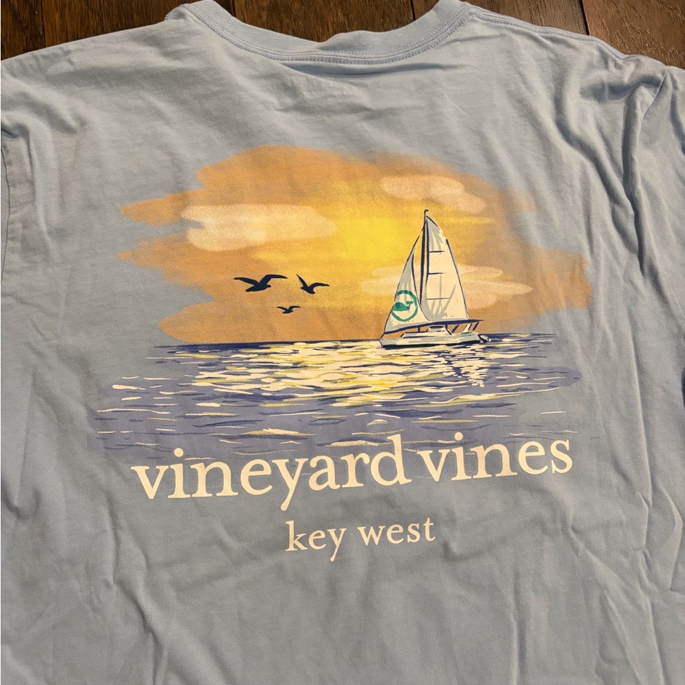 Men’s Vineyard Vines Sky Blue Crewneck Tee Medium KEY WEST